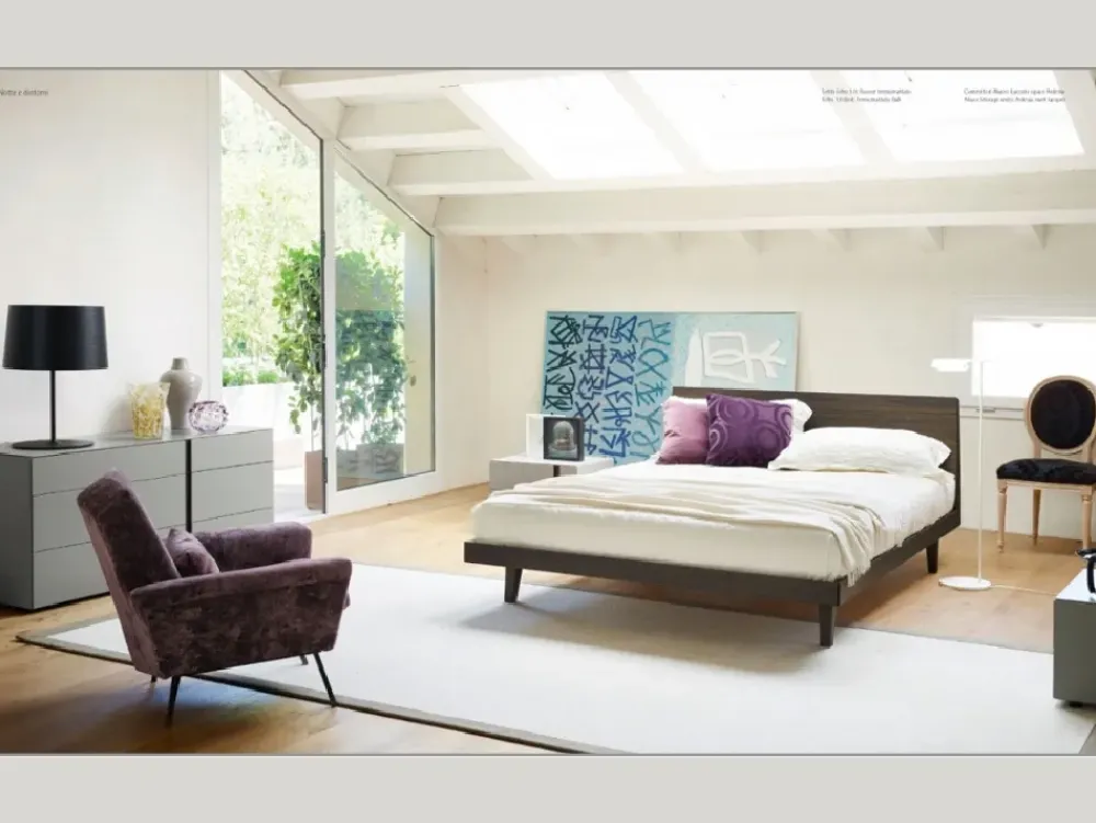 Sangiacomo Letto in legno con giroletto Febo a prezzo ribassato- Letti