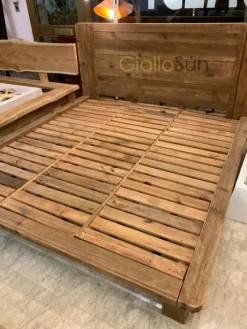 Letto in legno modello Legno riciclato di scontato 25%^Outlet Etnico Outlet
