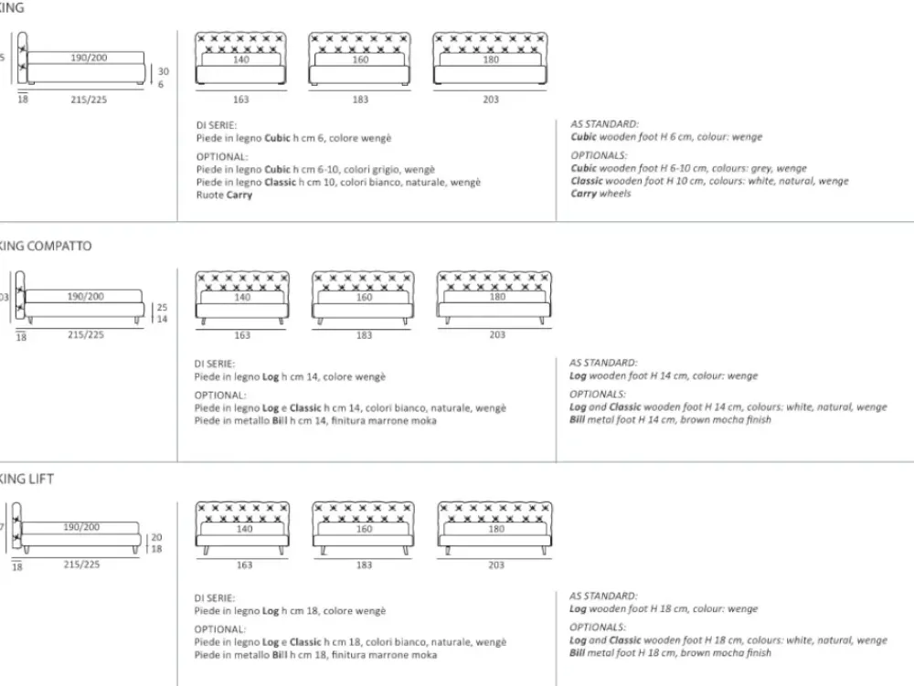 Sale LETTO King compatto * in OFFERTA OUTLET - 35% Letti