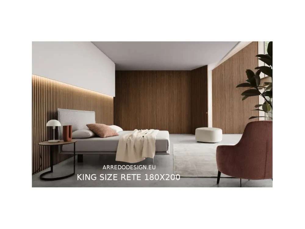 Clearance Letto king size con piedini Vasco a prezzo ribassato Letti