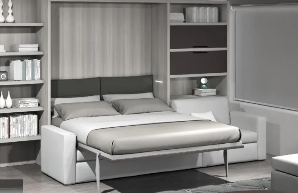 Artigianale Letto Letto a scomparsa matrimoniale divano eraldo SCONTATO a PREZZI OUTLET- Letti