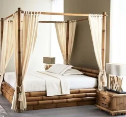 Hot Letto Letto baldachino  monson in legno e crash bambu  di scontato del 23% Letti