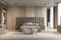 Md work Letto Letto maxi velluto acciaio  di scontato del 31%- Letti