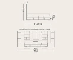 Md work Letto Letto maxi velluto acciaio di scontato del 31%- Letti