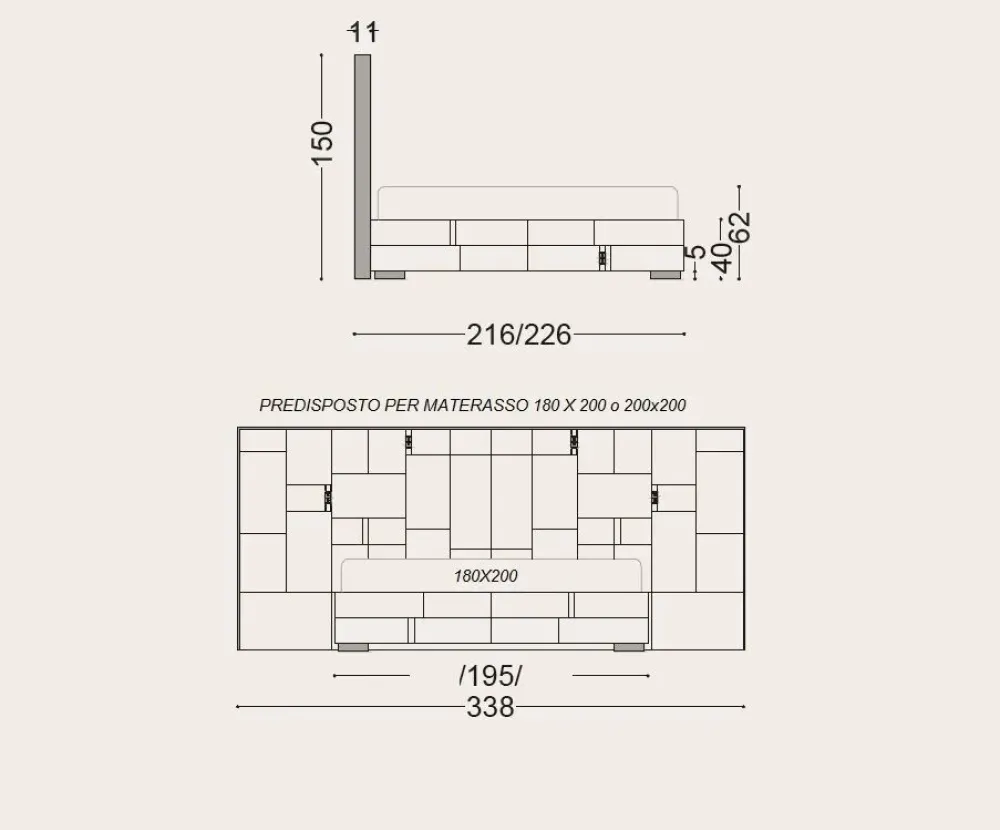 Md work Letto Letto maxi velluto acciaio di scontato del 31%- Letti
