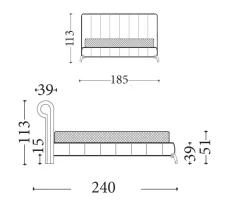 Md work Letto Letto pelle new york di scontato del 46%- Letti