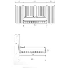 Md work Letto Luxury italia maxi   SCONTATO a PREZZI OUTLET- Letti