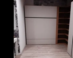 Artigianale Letto matrimoniale a scomparsa Letto a scomparsa nori tortora a prezzo ribassato- Letti