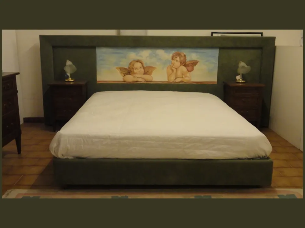 Collezione esclusiva Letto matrimoniale con affresco dipinto a mano scontato del -60%- Letti