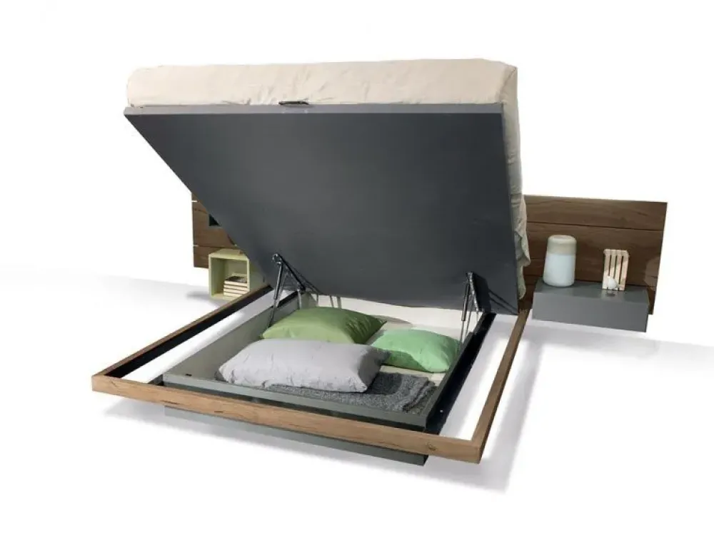 Fimar Letto matrimoniale con contenitore Sorvolo a prezzo ribassato- Letti