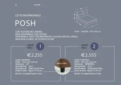 Letto matrimoniale con contenitore Posh a prezzo scontato^Oggioni Online