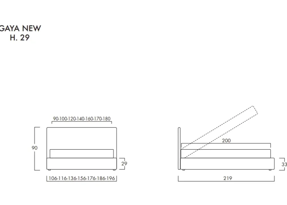 New Letto matrimoniale con contenitore Gaya plane a prezzo scontato Letti