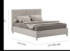 V&nice Letto matrimoniale con contenitore Victor trapuntato a prezzo ribassato- Letti