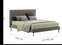 V&nice Letto matrimoniale con contenitore Victor trapuntato a prezzo ribassato- Letti