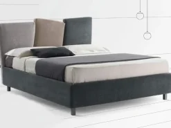 Outlet Letto matrimoniale con contenitore Viola tessuto Stilfar a prezzo scontato Letti