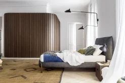 Letto matrimoniale con gambe Tuftè a prezzo scontato^NovaMobili Clearance