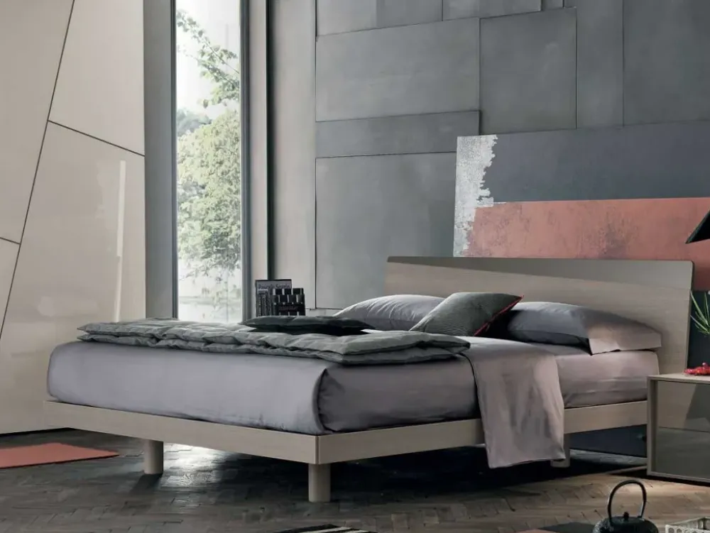 Discount Letto matrimoniale con gambe Charlie a prezzo scontato Letti