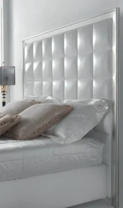 Letto matrimoniale con giroletto Letto matrimoniale in vera pelle luxury made in italy alta qualita' a prezzo scontato^Md work Outlet