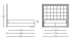 Letto matrimoniale con giroletto Letto matrimoniale in vera pelle luxury made in italy alta qualita' a prezzo scontato^Md work Outlet