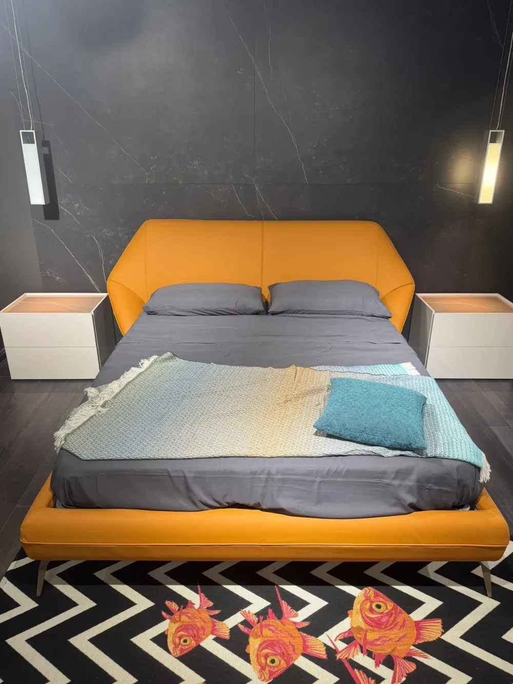Letto matrimoniale design Origami a prezzo scontato^Novaluna Outlet