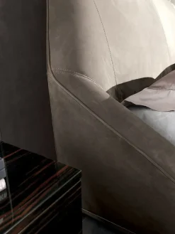 Letto matrimoniale design Letto luxury pelle vellutata maxi 200x200 a prezzo scontato^Md work