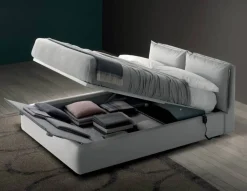 Letto matrimoniale imbottito Quiet di Bside. Ribasso IMPERDIBILE!^Samoa Outlet