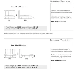 Letto matrimoniale Letto modello principato diversi rivestimenti   con un ribasso IMPERDIBILE^Md work Online