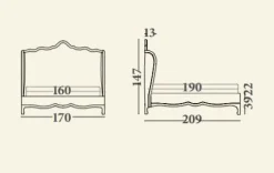Md work Letto matrimoniale Letto luxury savoia 900 con uno sconto IMPERDIBILE- Letti