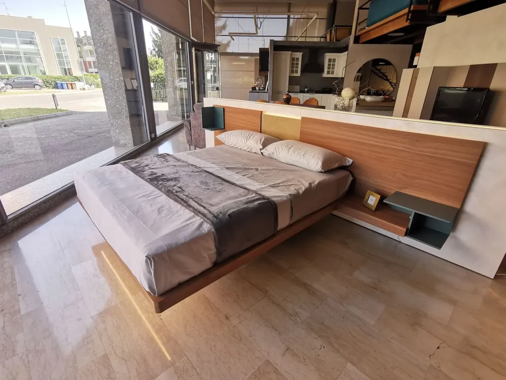 Letto matrimoniale moderno Wall system a prezzo ribassato^Mobilgam New