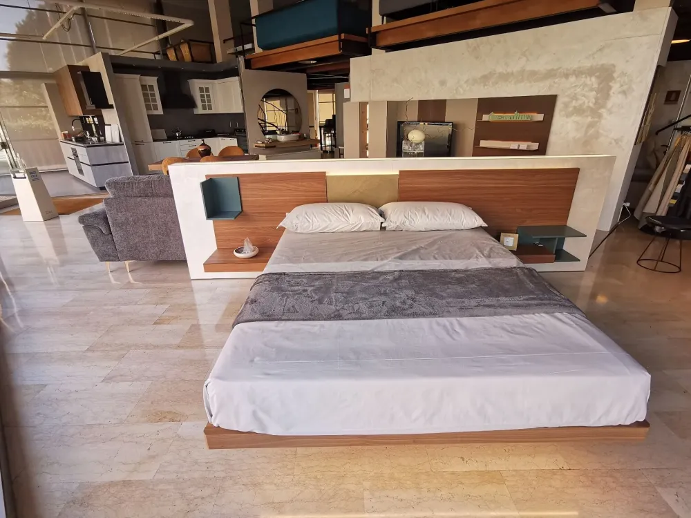 Letto matrimoniale moderno Wall system a prezzo ribassato^Mobilgam New