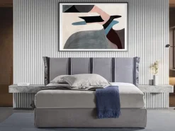 Letto matrimoniale moderno Q a prezzo ribassato^Crippa Salotti Outlet