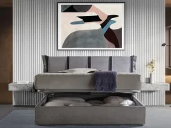 Letto matrimoniale moderno Q a prezzo ribassato^Crippa Salotti Outlet