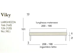 Ergogreen Letto matrimoniale Viky con un ribasso IMPERDIBILE- Letti