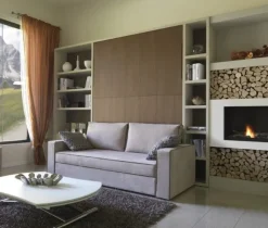 Letto moderno a scomparsa Letto a scomparsa matrimoniale con divano contenitore mec a prezzo ribassato^Artigianale Sale