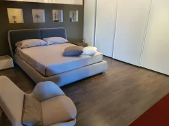Ditre Italia Letto moderno Bend grigio con un ribasso esclusivo- Letti