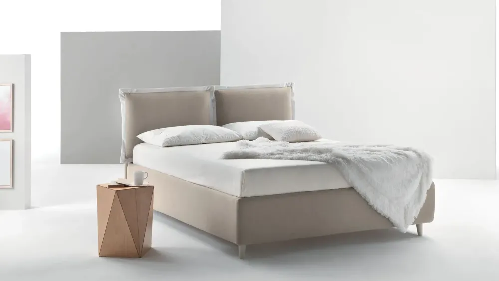Artigianale Letto moderno con contenitore Beatrice,allison,camilla,justine a prezzo scontato- Letti