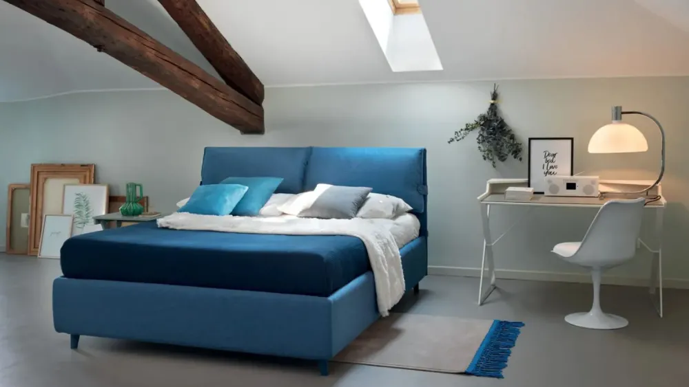 Artigianale Letto moderno con contenitore Beatrice,allison,camilla,justine a prezzo scontato- Letti