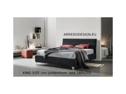 V&nice Letto moderno con contenitore Berry a prezzo scontato- Letti