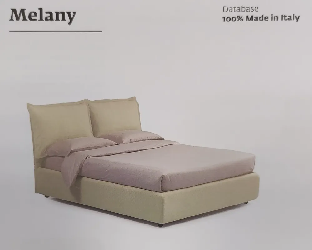 Letto moderno con contenitore Melany a prezzo scontato^Collezione esclusiva New