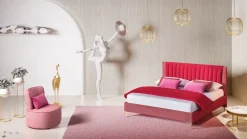 Letto moderno con contenitore Phlox Mottes selection a prezzo scontato^Collezione esclusiva