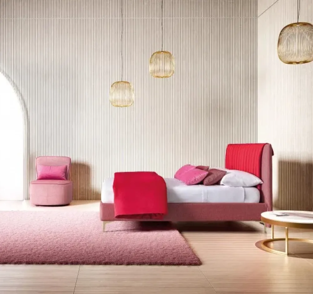 Letto moderno con contenitore Phlox Mottes selection a prezzo scontato^Collezione esclusiva