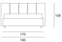 Clearance Letto moderno con gambe Acquario a prezzo ribassato Letti
