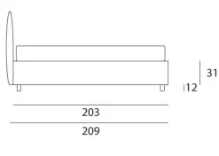 Clearance Letto moderno con gambe Acquario a prezzo ribassato Letti