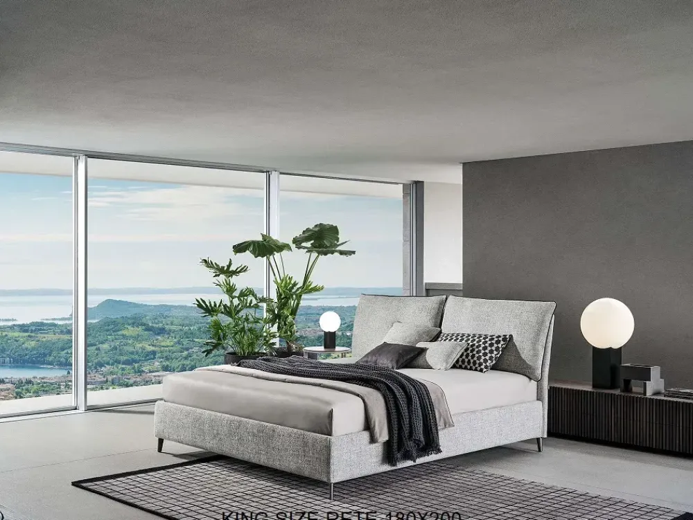 Letto moderno con piedini Blanca a prezzo scontato^Twils Best