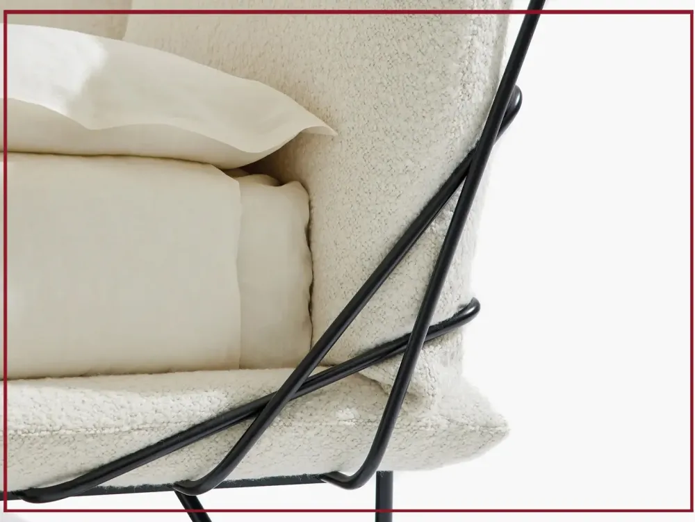 Artigianale Letto moderno con piedini Zenit di alto letti tessili a prezzo scontato- Letti