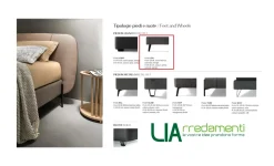 Samoa Letto moderno con piedini Set a prezzo scontato- Letti