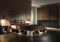 Collezione esclusiva LETTO MODERNO GEOMETRICO IN CRASH BAMBU'- Letti