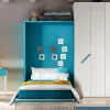 Letto moderno Letto a scomparsa una piazza e mezza, colore oceano scontato 46%^Artigianale Best