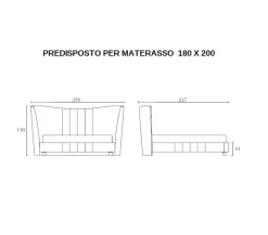 Sale Letto moderno Letto maxi in pelle varie finiture scontato 38% Letti