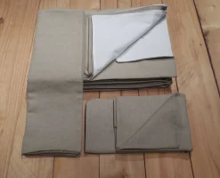 Molteni & C LETTO Set copripiumino lino ecru molteni home in OFFERTA OUTLET- Letti